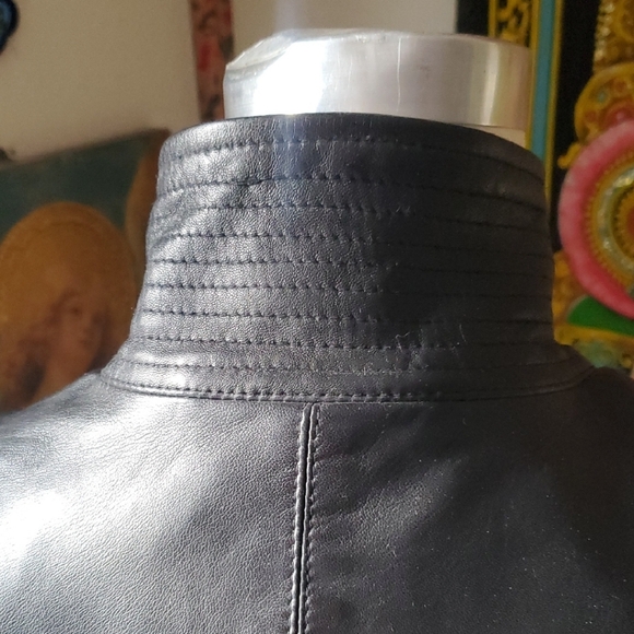 Muubaa Black Leather Jacket for Women - Picture 9 of 10